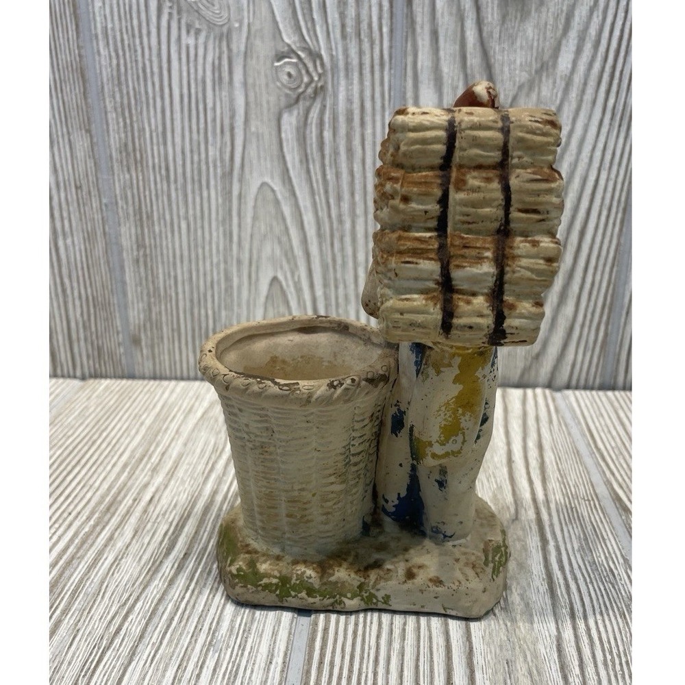 Vintage Ceramic Mexican Man Sombrero Planter Figurine Japan Folk Art 5.25" - Picture 3 of 8